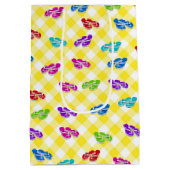 Teenslippers op Gingham Medium Cadeauzakje (Achterkant)