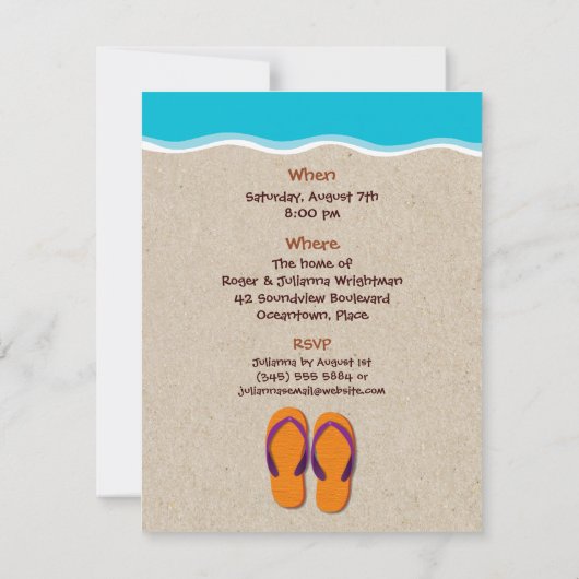 teenslippers op uitnodiging van de Beach Summer (Achterkant)