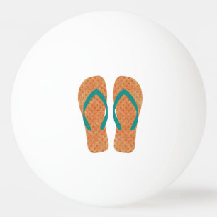 Teenslippers Oranje zomervakantie Pingpongballen