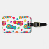 teenslippers patroon bagagelabel (Voorkant horizontaal)