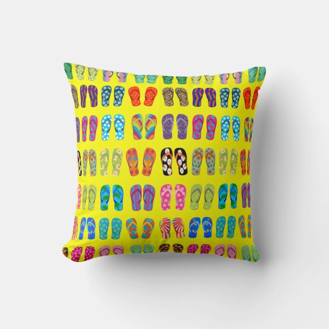teenslippers Pillow Kussen (Voorkant)