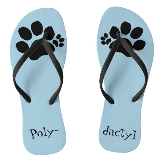 Teenslippers - Polydactyl Paw Prints (Voetbed)