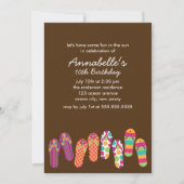 teenslippers Pool en Summer Party Kaart (Voorkant)