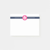 Teenslippers Preppy Fuchsia Pink & Navy Stripe Post-it® Notes (Voorkant)