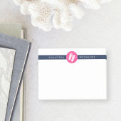 Teenslippers Preppy Fuchsia Pink & Navy Stripe Post-it® Notes