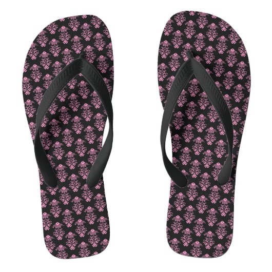 Teenslippers/roze Damask Teenslippers (Voetbed)