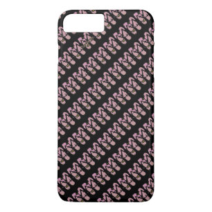 Teenslippers Roze zwarte vrouwen iPhone 8 Plus / 7 Plus Hoesje