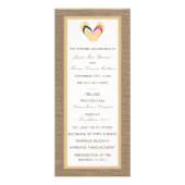 Teenslippers Sandy Beach Burlap Trouwprogramma Reclamekaart (Voorkant)