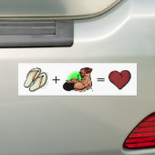 Teenslippers + Soldaten Boots = Liefde Bumpersticker (Op auto)