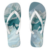 Teenslippers Turquoise Roos (Voetbed)
