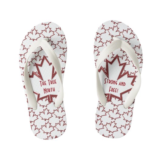 Teenslippers van Canadese aple Leaf Children's (Voetbed)