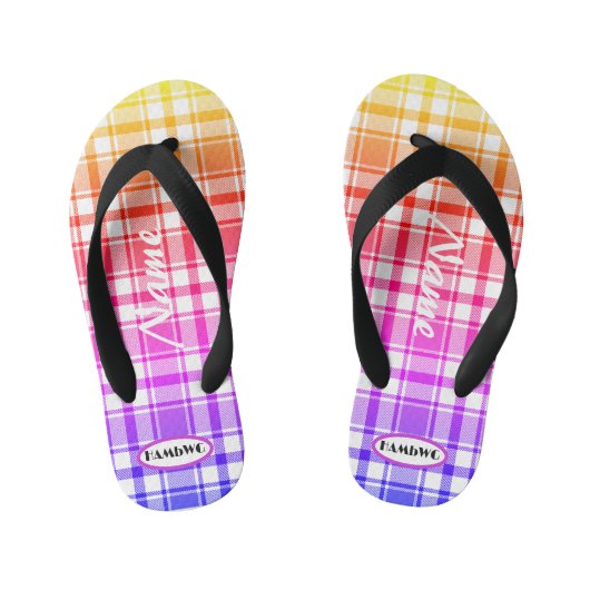 Teenslippers van de Regenboog van Girl HAMbWG (Voetbed)