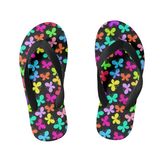 Teenslippers van de zomertong Butterflies (Voetbed)