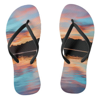 Teenslippers van het meer Sunset