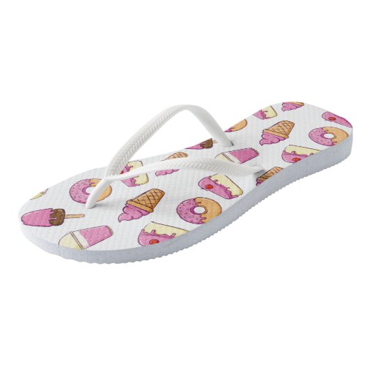 Teenslippers van het Tooth Dessert Pattern (Schuin)