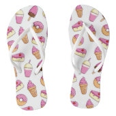 Teenslippers van het Tooth Dessert Pattern (Voetbed)