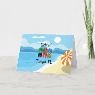 Teenslippers van kleur, gepensioneerd Tampa, FL, k Kaart