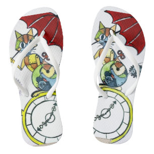 Teenslippers van mechanische katten