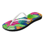 Teenslippers van Tropische bloemen (Schuin)