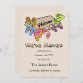 Teenslippers Verplaatsende Aankondiging (Voorkant / Achterkant)