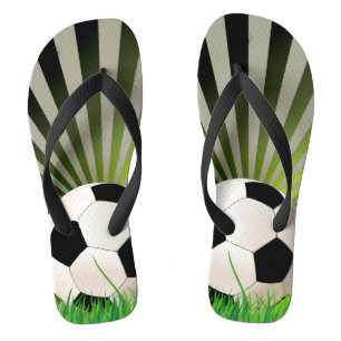 Teenslippers voetbalontwerp