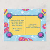 Teenslippers voor de zomer aankondigingskaart (Achterkant)