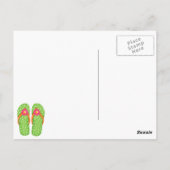 Teenslippers voor de zomer briefkaart (Achterkant)