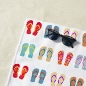 Teenslippers voor de zomer strandlaken (In situ)