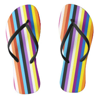Teenslippers voor gekleurde strepen met vlag