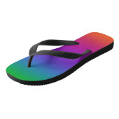 Teenslippers voor heldere regenboogkleuren (Schuin)