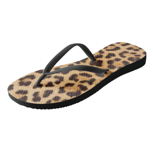 Teenslippers voor het afdrukken van luipaarden (Schuin)