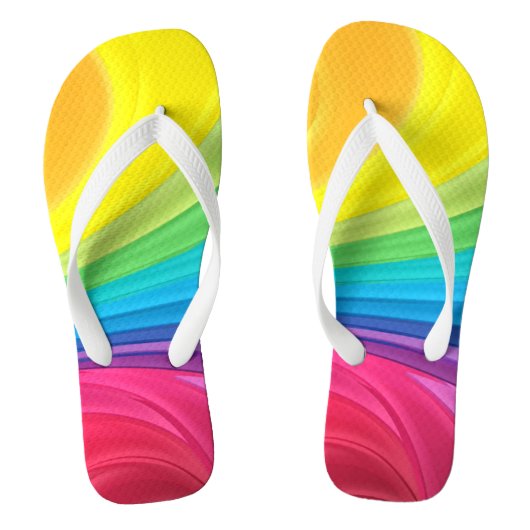 Teenslippers voor regenboogkleuren (Voetbed)