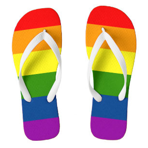Teenslippers voor regenboogstrips