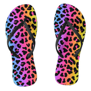 Teenslippers voor regenboogvingerafdrukschoenen