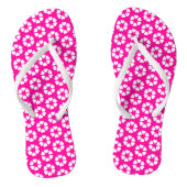 Teenslippers voor roze en witte hartritme (Voetbed)