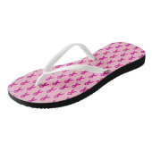 Teenslippers voor roze lint-borstkanker (Schuin)