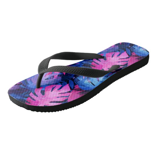 Teenslippers voor tropische afdrukken (Schuin)