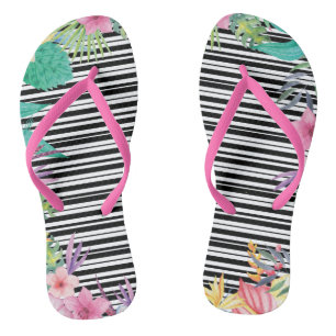 Teenslippers voor tropische afdrukken