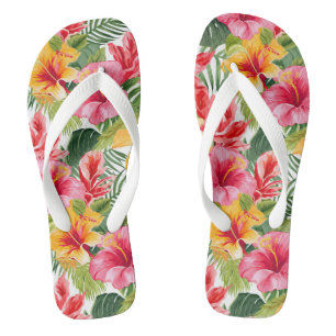 Teenslippers voor tropische afdrukken