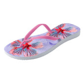 Teenslippers voor vrouwen met Edited Hibiscus Flow (Schuin)