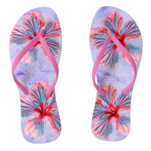 Teenslippers voor vrouwen met Edited Hibiscus Flow