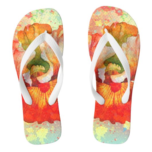 Teenslippers voor vrouwen met orchidee (Voetbed)