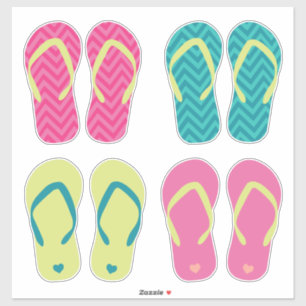 Teenslippers voor zomerschoenen sticker