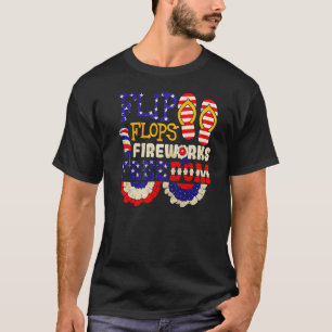Teenslippers Vuurwerk & Vrijheid 4 juli Patrio T-shirt
