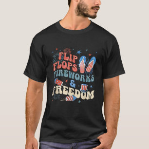 Teenslippers Vuurwerk Vrijheid Patriottische Vierd T-shirt