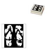 Teenslippers Zandalen schetsen Tas Rubberstempel Rubberstempel (Gestempeld)