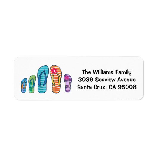 Teenslippers Zomer Strand Zwembad Familie Etiket (Voorkant)