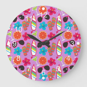 Teenslippers Zonnebrillen Beachball Paars Grote Klok