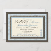 Teeny Toes BLU Invitation Card (Dos)