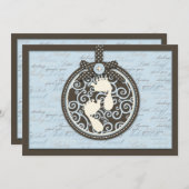 Teeny Toes BLU Invitation Card (Devant / Derrière)